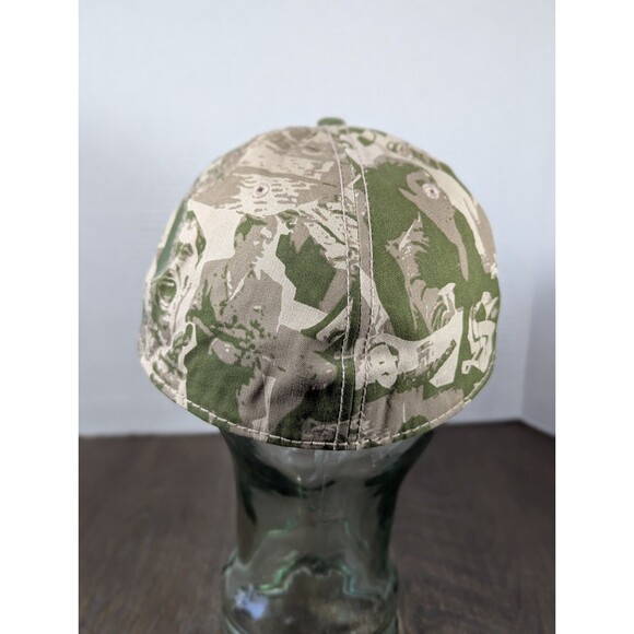 VTG SCARFACE Movie Scene Camo Print Fitted Cap Hat XL Green Tan Camouflage - Picture 7 of 15
